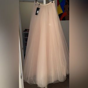 COPY - Nude Tulle maxi skirt.